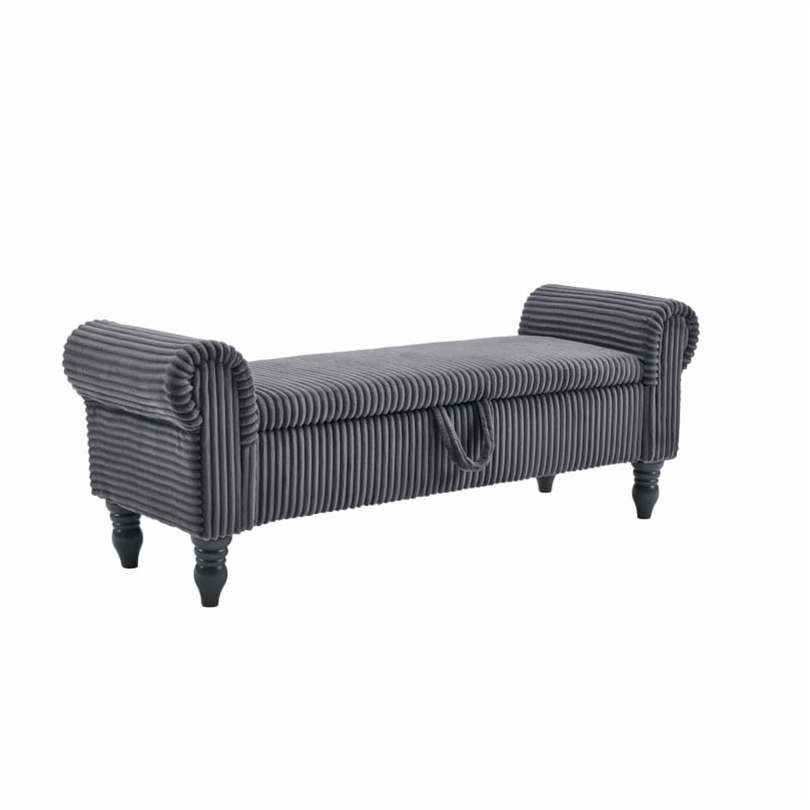 51.5'' Storage Ottoman Bench, Upholstered Storage Benches for Bedroom, End of Bed Storage Bench, Window Benches for Foot of Bed