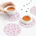 thumbnail image 6 of Bingfone Vintage Rose Flowers Leather Drinks Coasters with Set of 6,Suitable for Home Kitchen,Coffee Cup Coasters Home Gift, 6 of 7