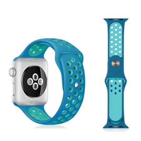 APPIE 42mm Soft Silicone Strap For Apple Watch Nike+ Sports Band Series 2 /1(Orbit-Gamma blue