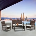 thumbnail image 3 of Ktaxon PE Rattan 4PCS Outdoor Conversation Set, Patio Wicker Furniture Sofa Set, 3 of 8