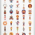 thumbnail image 4 of 35pcs-50pcs Cute Stickers Animal Circus Sticker Pack Clown Cartoon Decals for Suitcase Fridge Phone, 4 of 9