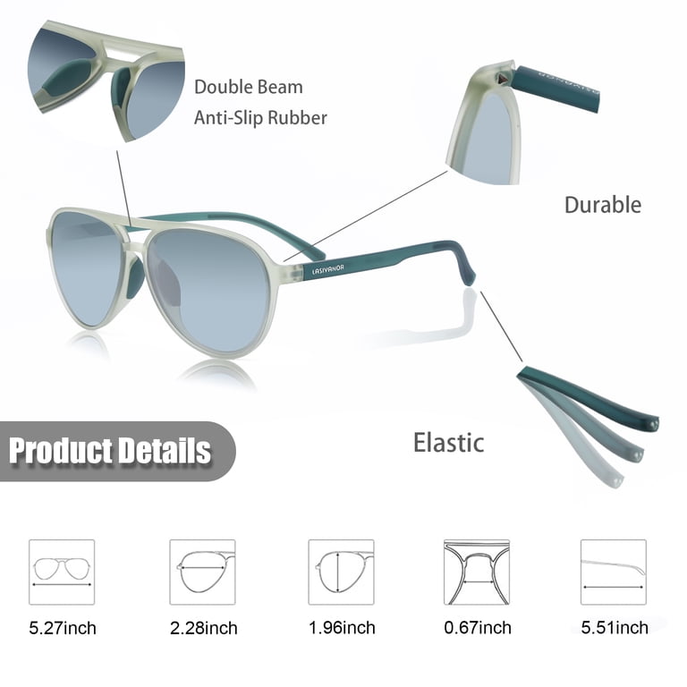 Lasiyanor Polarised UV400 Sunglasses, Lightweight Retro TR  display picture 1