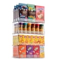 thumbnail image 4 of Set of 4 Clear Pantry Organizer Bins Stackable Household Plastic Food Storage Basket with Wide Open Front for Kitchen, Countertops, Cabinets, Refrigerator, Freezer, Bedrooms, Bathrooms - 12" Wide, 4 of 10