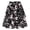 Black, variant on Skirts for Women Floral Chiffon A Line Ruffle Hem Flowy Mini Skirt (Black S)