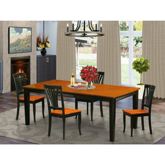 Farmhouse Dinette Set - Table and 8 Chairs - Kitchen Dining Room Set