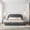Gray, variant on BOSHIRO Queen Size Upholstered Bed Frame, Bed Frame with Soft Headboard, No Box Spring Needed, Gray