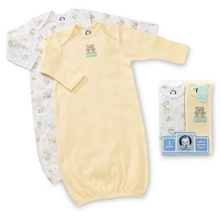 Infant Gown, 2-Pack- 0-6 Months