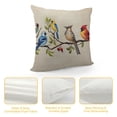 thumbnail image 4 of Nawypu  Watercolor Animal Birds Stand On Tree Branch Throw Pillow Cover Cushion Case Material Decorative, 4 of 5
