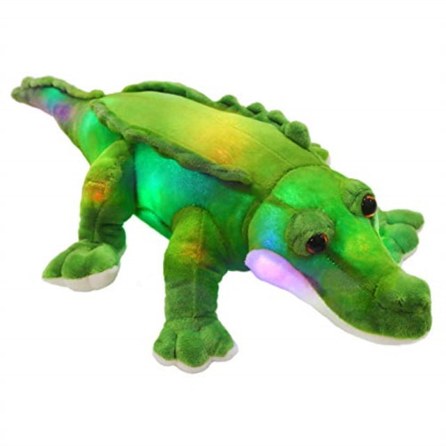 bstaofy led crocodile stuffed animal light up plush toy glow soft bedtime companion gift for