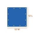 thumbnail image 4 of COVERS&ALL Heavy Duty Tarps, 18 Oz Waterproof Tear and UV Resistant Tarpaulin, Multipurpose Protective use for Covers Roof Canopies Camping Patio Swimming Pool Boats (12' H x 12' W feet, Blue), 4 of 7