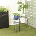 thumbnail image 3 of DecMode 18" x 19" x 22" 3 Tier Black Metal Starburst Plantstand, 3 of 9