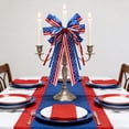 thumbnail image 6 of Large Patriotic Bow Wreath 4th of July Decor American Flag Bow for Labor Day, Veterans Day, Indoor Outdoor Red with Blue Stars Bunting Holiday，Window Decor, 6 of 6