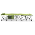 thumbnail image 2 of Alpcour Compact Folding Camping Cot - Single Person, Heavy Duty, Indoor & Outdoor Bed with Pillow - Army Green, 2 of 9