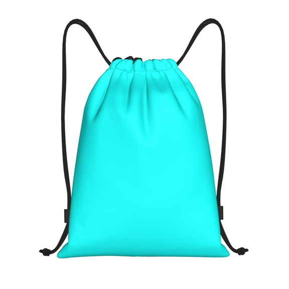 Drawstring Backpack - aqua Splash Proof Small Drawstring Gym Bag for Women Men, Cinch Sports String Bag Backpack for Travel Swimming Beach