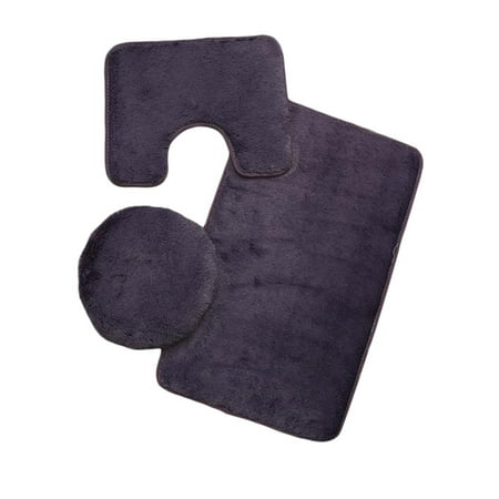 Soft Carpet 3 Pcs Rug Toilet Covers Non Slip Bathroom Mat Sets