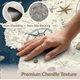 thumbnail image 6 of ODIKA 8'x10' Washable Area Rug Navy Vintage Nautical Treasure Map Compass, Starfish, Sea Shell Design for Dining Room, Large Office, Lounge, Non-Slip Chair-Friendly Mat, 6 of 7