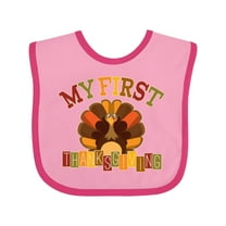 Inktastic First Thanksgiving Turkey Boys or Girls Baby Bib