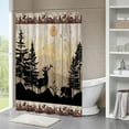 thumbnail image 2 of JOOCAR Farmhouse Cabin Shower Curtain Deer Bear Forest Bathroom Shower Curtains Farmhouse Rustic Shower Curtain Waterproof Polyester Fabric 72 x 72 Inch, 2 of 6