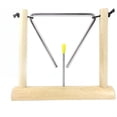 thumbnail image 1 of Musical Triangle Instruments with Striker and Wooden Stand,Hand Percussion Triangles Musical Instrument for Music Enlightenment (wood-2), 1 of 7