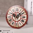 thumbnail image 3 of Vintage Wall Clock, MDF Material, Round Shape, Fashionable Patterns, Ecofriendly, Black Hour and Minute Hands, Red Second Hand,  on Wall or Stand on Table, 3 of 3