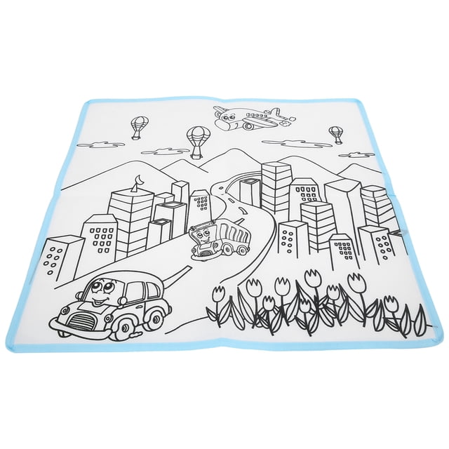 Tapete Para Garabatos Fácil De Colorear Material Saludable Tapete Para Pintar Garabatos Estilo Urbano Con 12 Bolígrafos De Color Para Niños Pequeños Dibujo Educativo ANGGREK Juguetes