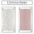 thumbnail image 2 of Sweet Jojo Designs Watercolor Floral Garden Pink Girl Fitted Crib Sheets Set 2 Piece, 2 of 6