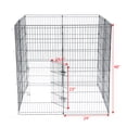 thumbnail image 4 of 48" Pet Playpens for Dogs, Foldable Metal Puppy Playpen for Small Dogs, Pet Exercise Pen Exercise Yard 8 Panel Metal Play Pen, 4 of 5