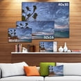 thumbnail image 3 of Long Palmiers Courbés vers la Plage - Impression sur Toile, 3 of 4