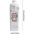 thumbnail image 1 of 700ml Bear Water Bottle With Straw Plastic Portable Square Drinking Bottle for Girl Cute Juice Tea Water Cups White, 1 of 4