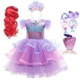 thumbnail image 2 of Mermaid Ariel Princess Girl Dress Disfraces de cosplay para niños Baby Girl Mermaid Dress Up Sets Niños Halloween Wedding Clothing9-10T (150) Gao Jinjia LED, 2 of 2