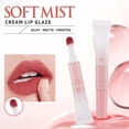 thumbnail image 4 of Red Matte Lip Gloss Stick with Delicate Unique Sponge Lip Brush and Smooth Velvet Lipsticks for Women Lip and Blush 8ml, 4 of 5