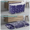 thumbnail image 4 of 47in Foldable Bathtub Portable Soaking Bath Tub Ice Bathtub Hot Bathtub  Bathing Tub for 2 Person with Back Pad for Shower Stall,Thickening With Thermal Foam to Keep, 4 of 8