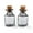 Square - Dark Gray, variant on GKNET 10pcs Small Mini Glass Bottles Jars with Cork Stopper Multi Color Wishing Bottle-Square - Sea Green
