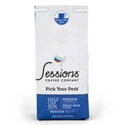 Sessions Coffee Half Caf 50% Caffeine Whole Bean Medium Roast, 12 oz