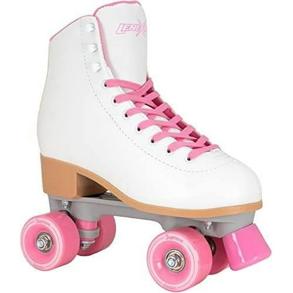 Lenexa Supreme Women's and Girl's Roller Skates - Ladies Outdoor and Indoor Quad Rink Skates - Great for Beginners and All Ages (Ladies 10)