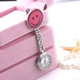 thumbnail image 2 of Smile Face Enfermera Fob Reloj Clip Reloj Uso Bolsillo Cuarzo Cierre Reloj, 2 of 5