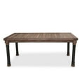 thumbnail image 2 of Michael Amini Crossings Rectangular Wood & Metal Dining Table in Barn Brown, 2 of 7