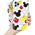 thumbnail image 1 of iPhone 11 Pro Case, Cartoon Mickey Mouse Phone Case with Lovely Lanyard, Small Waist Design Slim Fit Full Protective Shockproof Case for iPhone 11 Pro 5.8 Inch (Mickey Pattern), 1 of 7