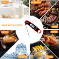 thumbnail image 3 of RONY Waterproof Meat Thermometer with Magnet - Digital Folding Thermometer Instant Read Thermometer with LED Display Stainless Steel Probe for Cooking Grilling, 3 of 10