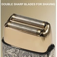thumbnail image 5 of Maquinilla de afeitar eléctrica, doble lámina, 3 velocidades, afeitadora de cabeza cerrada para hombres calvos, recortadora de barba, suministros de peluquero regalos para él, 5 of 5