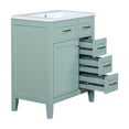 thumbnail image 3 of Bellemave 30'' Bathroom Vanity with Sink Combo,Modern Bathroom Storage Cabinet with Drawers,Solid Frame and MDF Board,Freestanding Bathroom Vanities,Green, 3 of 10
