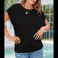 thumbnail image 4 of Top de Crochet con Cuello Redondo y Corta para Mujer, Color Negro, Talla XL, 4 of 8