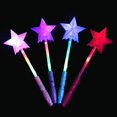 thumbnail image 4 of 4 piezas de varita mágica para niña, varita mágica luminosa estrellada, varita de princesa, varita de hada, accesorios de varita mágica para cumpleaños, Halloween, fiesta de Navidad, 4 of 5