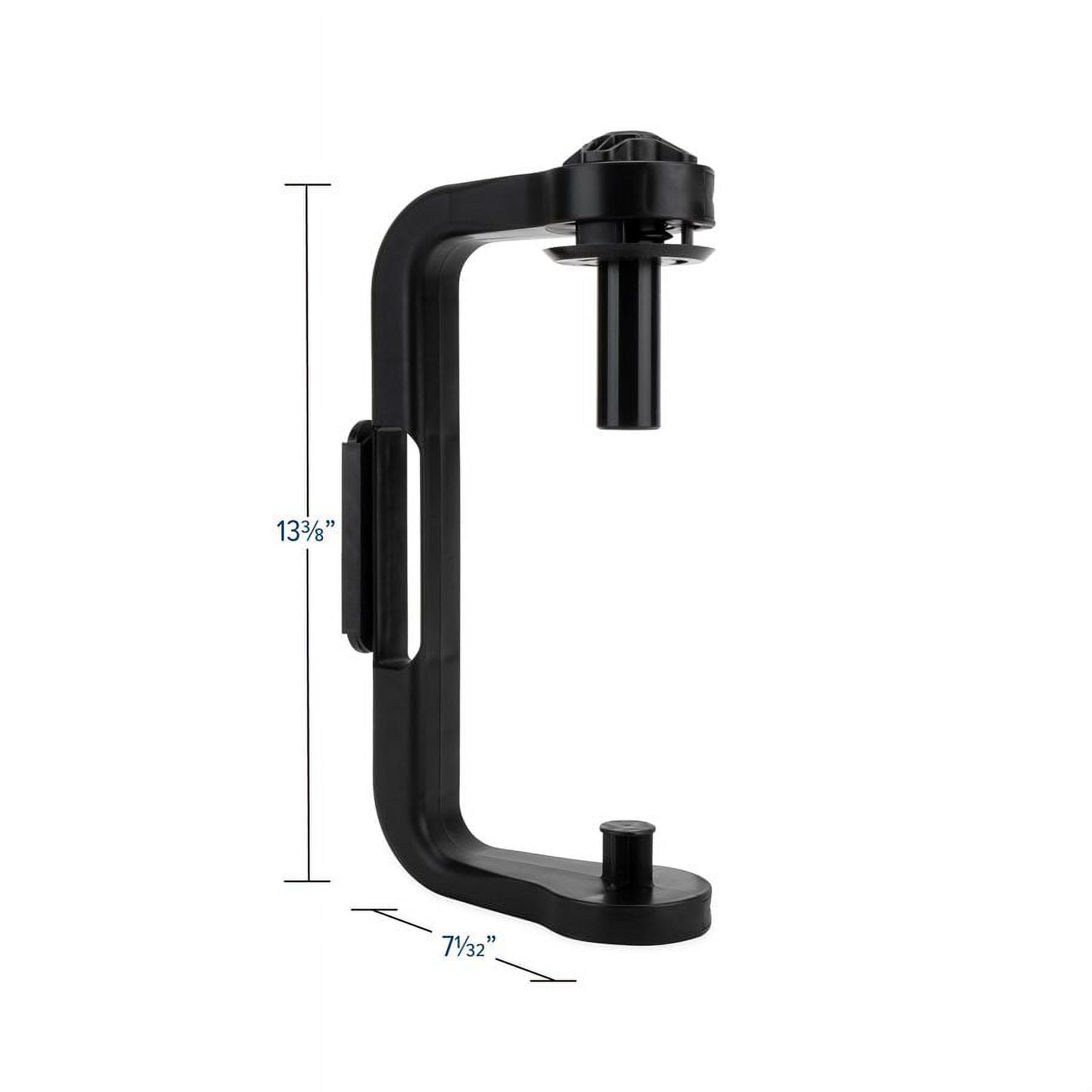 Camco Paper Towel Holder | Features Mountable Design and Adjustable Side Knob | Black (57115)