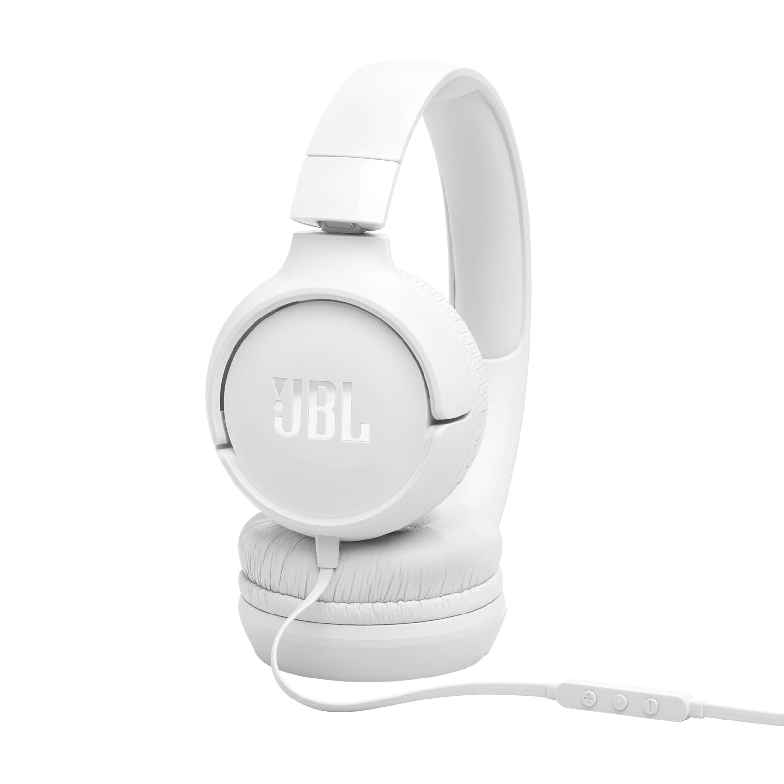 JBL Tune 520C - USB-C Wired on-ear headphones with Hi-Res Audio support, JBL Pure Bass Sound, comfort fit, USB-C connectivity, 3-button remote with microphone and EQ presets control (White)