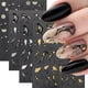 thumbnail image 1 of 3d Marble Lines Nail Art Stickers, 12 Sheets Black Golden French Stripes Swirls Wave Lines Nail Decals Geometry Graffiti Abstract Flower Nail Stickers, 1 of 4