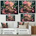 thumbnail image 4 of Designart Floral Pink Army Boots Art Canvas Wall Art, 4 of 5