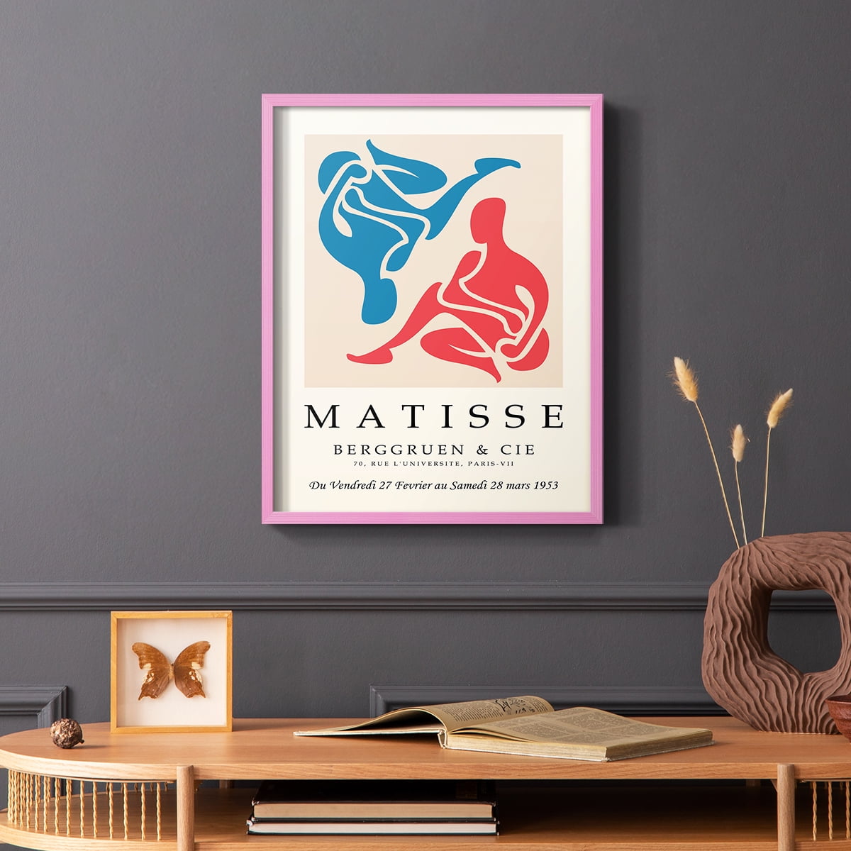 Matisse CXXVI Framed Print in Pink Solid Wood 8 x 10 Framed Print