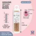 thumbnail image 3 of Miyuki Delica Seed Beads – Size 11/0 (1.6 mm), DB0065, Topaz-Lined AB, 7.2 g, Approx. 1440 Beads, 3 of 7