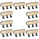 thumbnail image 3 of 10 piezas de soporte para cuna montado en la pared, parte trasera adhesiva de madera resistente, colgador de llaves multifunción para 3 Ganchos Negro, 3 of 6